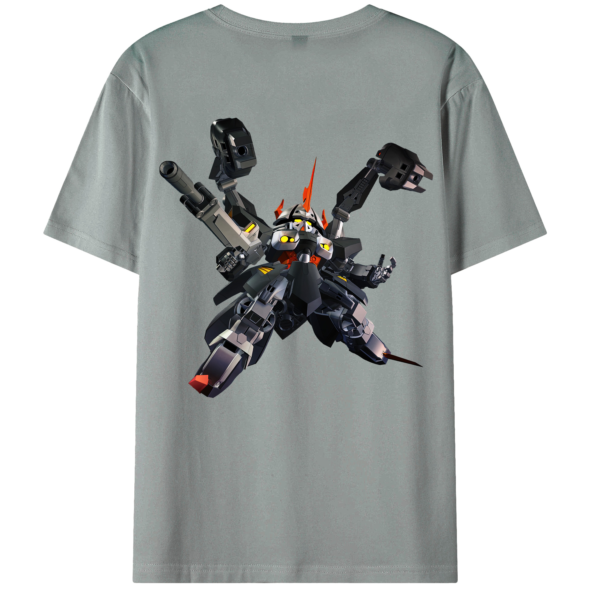 （画像用） 機動戦士ガンダム Mobile Suit Gundam 綿100％ メンズ半袖Tシャツ（バックプリント） 通気性
